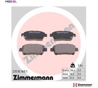 BRAKE PAD SET DISC BRAKE 23510.160.1 FOR TOYOTA YARIS/VITZ/VERSO/FUN/CARGO 1.8L