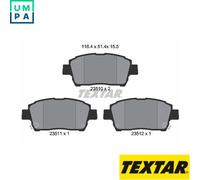 BRAKE PAD SET DISC BRAKE 2351002 FOR TOYOTA YARIS/VERSO/VAN COROLLA/Verso MR2