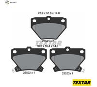 TEXTAR 2352101 Brake Pads Set Rear for Corolla Yaris Matrix Prius Celica