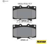 Textar Front Brake Pad Set 2352402 – fits Lexus LX, Toyota LandCruiser