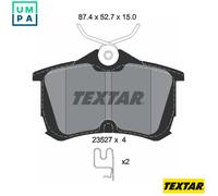 Brake Pads Set Rear 2352701 Genuine OE Textar 43022S1AE02 43022S1AE03