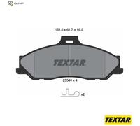 Front Brake Pad Set For Disc For Ford Ranger Mazda B-Series BT-50 TEXTAR 2354001
