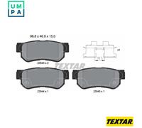 Textar Rear Brake Pads fits Hyundai Santa Fe Sonata Kia Sportage Elantra