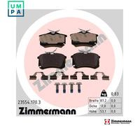 Brake pads 23554.170.3 ZIMMERMANN for RENAULT CITROËN PEUGEOT AUDI VW SKODA SEAT