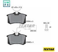 Genuine OE Textar Brake Pads Full Set Of 4 Rear + Brake Caliper Screws 2355403