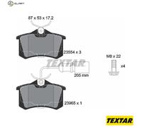 Rear Brake Pads For Disc Fits Ford Galaxy Seat Alhambra VW Sharan TEXTAR 2355403