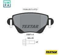 Textar Car Brake Pad Rear Caliper Screws For Ford 2355701