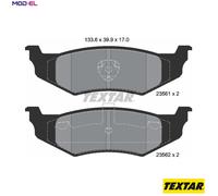 Textar Rear Brake Pads 2356102 - Disc Brake Set for Chrysler Neon, Tacuma, Stratus, 300M, Sebring