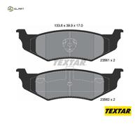 Textar 2356102 Rear Disc Brake Pad Set Fits Chrysler Dodge Plymouth