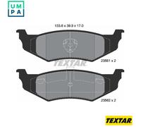 Textar Rear Brake Pads fits Chrysler Neon Tacuma Stratus 300M Sebring