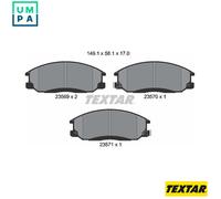 TEXTAR 2356901 Brake Pads Set Front for H-1 Rexton Actyon Kyron XG Trajet Grande