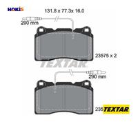 Brake pads 2357501 TEXTAR for PEUGEOT CITROËN FIAT