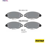 Textar Genuine OE Brake Pads 2357701 Full Set of 4 Front with Caliper Screws for Ford Transit