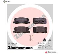 Brake pads 23582.155.1 ZIMMERMANN for MITSUBISHI DODGE CADILLAC CITROËN PEUGEOT