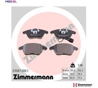 Brake pads 23587.200.1 ZIMMERMANN for VW SEAT SKODA AUDI