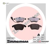 ZIMMERMANN Brake pad set 23587.900.1 incl. wear warning contact Photo corresponds to scope of supply VOLKSWAGEN: Scirocco III, Golf 7, Golf 5