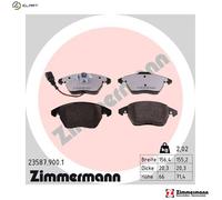 ZIMMERMANN Brake pad set 23587.900.1 incl. wear warning contact Photo corresponds to scope of supply VOLKSWAGEN: Scirocco III, Golf 7, Golf 5