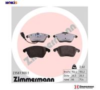ZIMMERMANN Brake pad set 23587.900.1 incl. wear warning contact Photo corresponds to scope of supply VOLKSWAGEN: Scirocco III, Golf 7, Golf 5