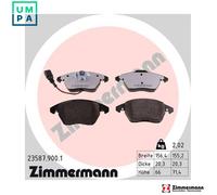ZIMMERMANN Brake pad set 23587.900.1 incl. wear warning contact Photo corresponds to scope of supply VOLKSWAGEN: Scirocco III, Golf 7, Golf 5