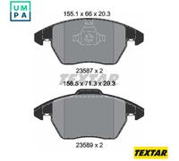 Textar Front Brake Pads 2358704 - Full Set of 4 - fits Audi A1, VW Beetle, Jetta, Up