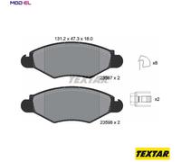 BRAKE PAD SET DISC BRAKE 2359703 FOR PEUGEOT 206+ HOGGAR CITROEN NAZA