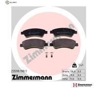Brake pads 23599.190.1 ZIMMERMANN for CITROËN PEUGEOT OPEL