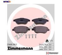 ZIMMERMANN Brake Pad Set 23600.190.1 Disc Brake for Fiat, Peugeot, Citroen, Lancia
