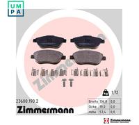 ZIMMERMANN 23600.190.2 Brake pad set
