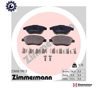 ZIMMERMANN 23600.190.2 Brake pad set