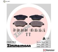 ZIMMERMANN 23600.190.2 Brake pad set