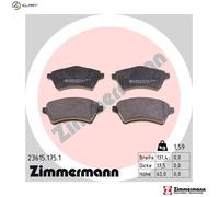 ZIMMERMANN 23615.175.1 Brake pad set