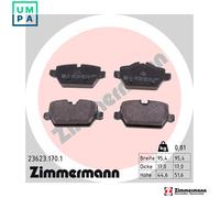 BRAKE PAD SET DISC BRAKE 23623.170.1 FOR BMW N46B20C/BD/CB 2.0L 4cyl 3 E90