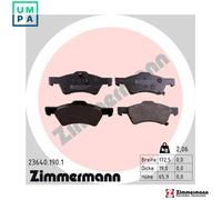 ZIMMERMANN 23640.190.1 Brake pad set