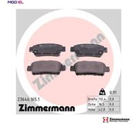 ZIMMERMANN 23646.165.1 Brake pad set