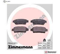 ZIMMERMANN 23646.165.1 Brake pad set