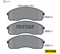 Brake pads 2364901 TEXTAR for KIA PREGIO Van SEDONA I SEDONA Mk II