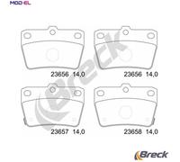 Brake Pad Set, disc brake BRECK 23656 00 702 10 for RAV 4 II (_A2_) 2 2001-2005