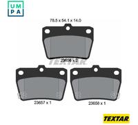 Textar Rear Brake Pads fits Toyota RAV4 2.4 FWD Mk II _A2_ 2365601
