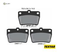 Rear Brake Pad Set With Acoustic Wear Warning Fits Toyota RAV4 TEXTAR 2365601