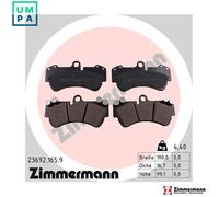 Brake pads 23692.165.9 ZIMMERMANN for PORSCHE VW