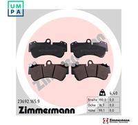 Brake pads 23692.165.9 ZIMMERMANN for PORSCHE VW