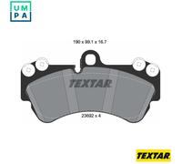 Textar Front Brake Pad Set 2369202 - Disc, Fits Mercedes-Benz G-Class, Porsche, VW - Set of 4