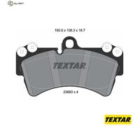Genuine OE Textar Brake Pads Full Set Of 4 Front With Counterweights 2369302