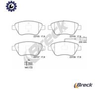 Brake pads 23705 00 701 10 BRECK for FIAT CITROËN ALFA ROMEO PEUGEOT ABARTH