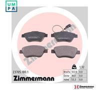 Brake pads 23705.180.1 ZIMMERMANN for FIAT ALFA ROMEO CITROËN PEUGEOT