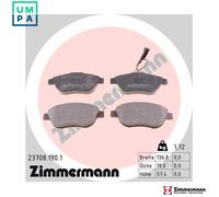 BRAKE PAD SET DISC BRAKE 23708.190.1 FOR FIAT DOBLO/Platform/Chassis/MPV/Combi