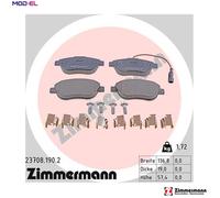 ZIMMERMANN 23708.190.2 Brake pad set