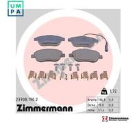 ZIMMERMANN 23708.190.2 Brake pad set