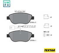 Textar 2370802 Disc Brake Pad Set Fits Fiat Chrysler Lancia Opel Vauxhall