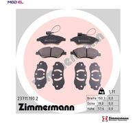 Brake pads 23711.190.2 ZIMMERMANN for ALFA ROMEO FIAT